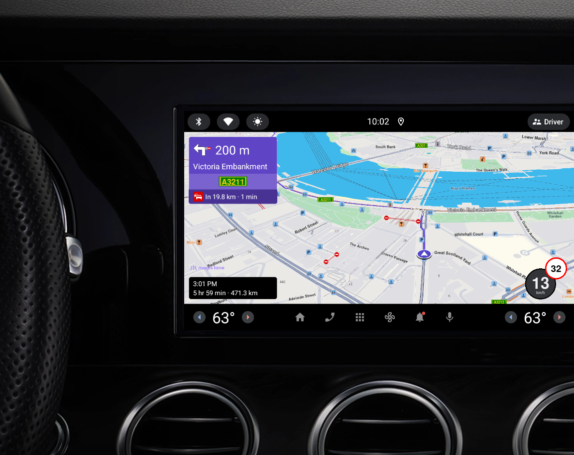 Magic Earth on a car head unit