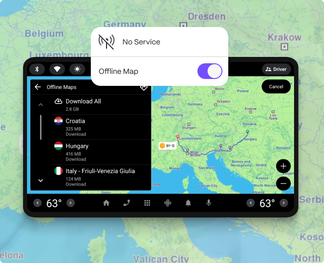 Magic Earth offline navigation on phone