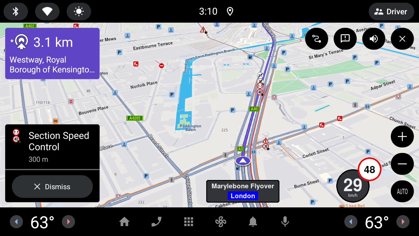 Speed Check on Map