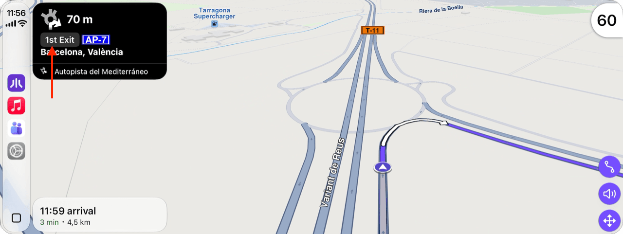 Roundabouts exit guidance