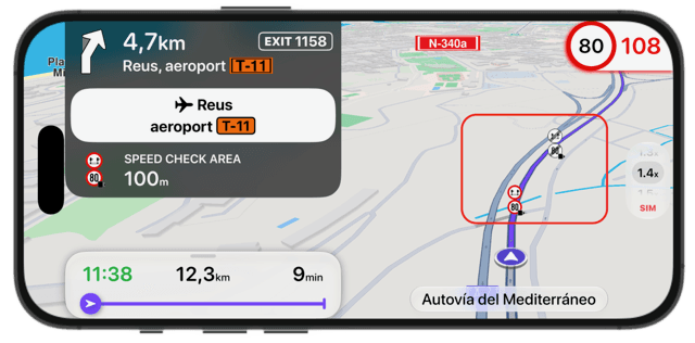 Speed Check on Map